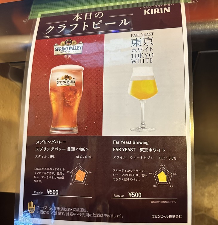 今年1月からクラフトビールとラーメンのフードペアリングも始めた